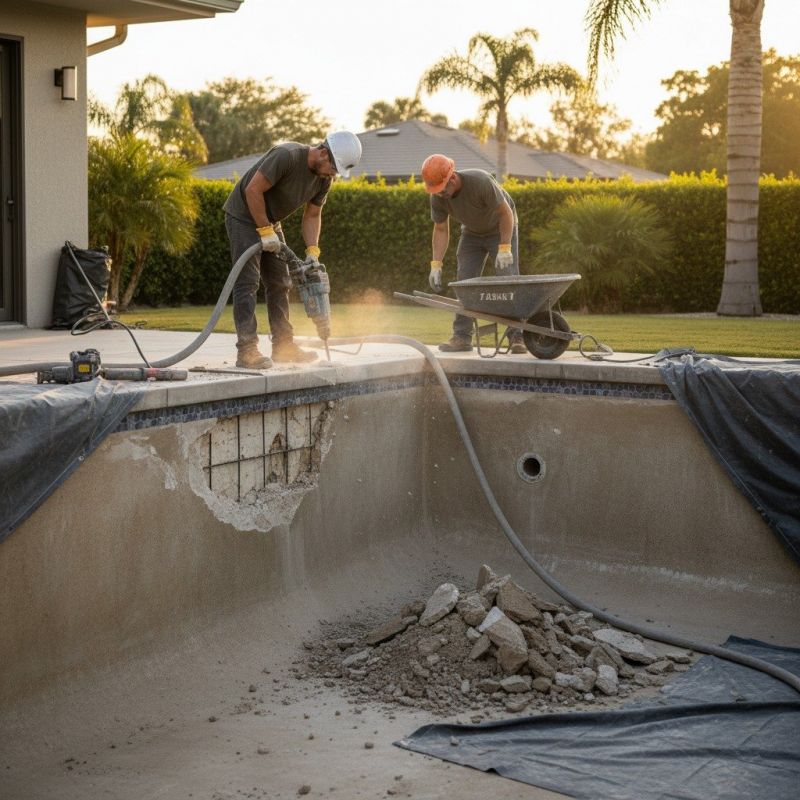 Pool Coping Repair